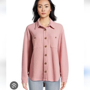 Time & Tru Waffle Shacket